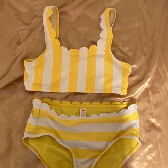 Justice Other - Yellow stripped 2 piece bathing suit !! Very cute!